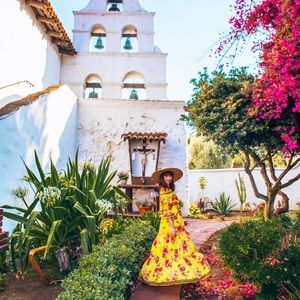 Flying tomato S yellow floral dress